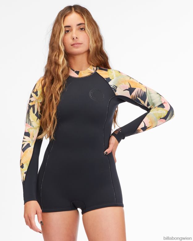 Billabong Clothing 00V682578 | Billabong 2/2-Frühlingsanzug mit langen Ärmeln für Frühlingsgefühle Dschungelnacht Frauen