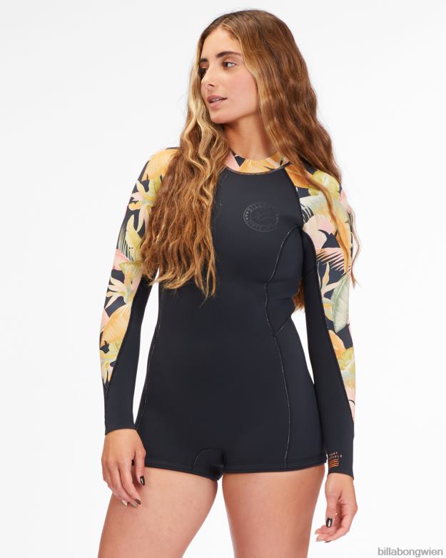 Billabong Clothing 00V682578 | Billabong 2/2-Frühlingsanzug mit langen Ärmeln für Frühlingsgefühle Dschungelnacht Frauen