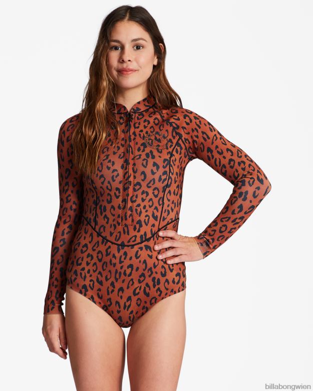 Billabong Clothing 00V682587 | Billabong 1/1 leichter, langärmliger Frühlingsanzug von Salty Dayz gefleckt Frauen