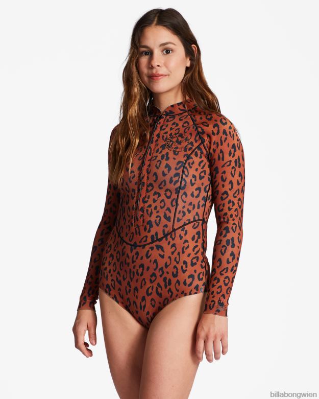 Billabong Clothing 00V682587 | Billabong 1/1 leichter, langärmliger Frühlingsanzug von Salty Dayz gefleckt Frauen