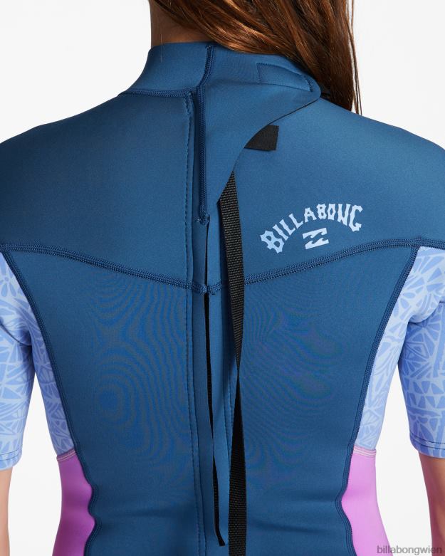 Billabong Clothing 00V682590 | Billabong Kurzärmliger Springsuit mit 2/2-Synergie-Rückenreißverschluss Tiefsee Frauen