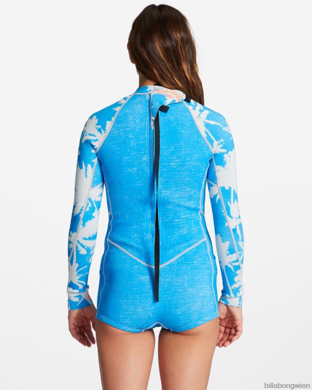 Billabong Clothing 00V682591 | Billabong 2/2-Frühlingsanzug mit langen Ärmeln für Frühlingsgefühle blaues Hawaii Frauen