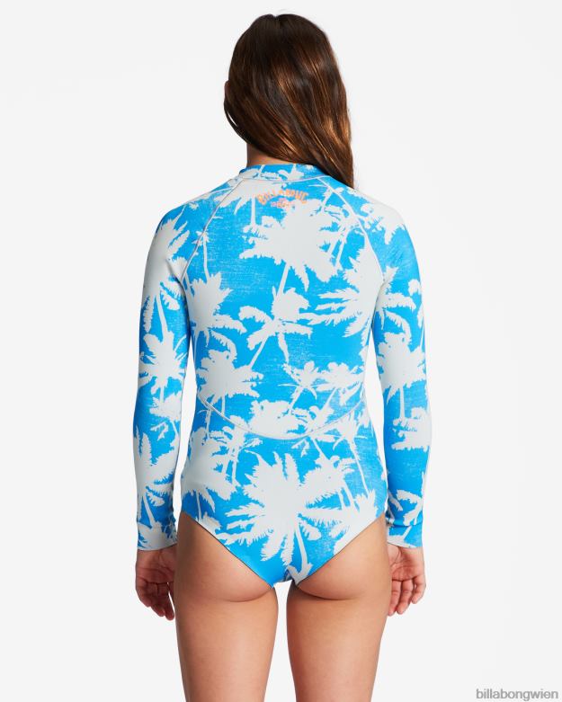 Billabong Clothing 00V682592 | Billabong 1/1 leichter, langärmliger Frühlingsanzug von Salty Dayz blaues Hawaii Frauen