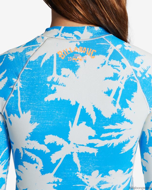 Billabong Clothing 00V682592 | Billabong 1/1 leichter, langärmliger Frühlingsanzug von Salty Dayz blaues Hawaii Frauen