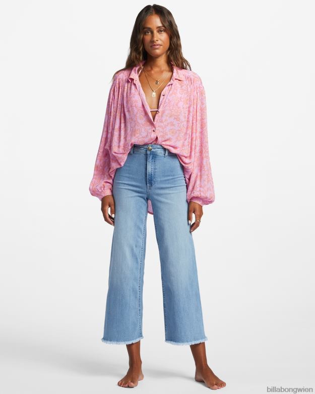 Billabong Clothing 00V681753 | Billabong Tag für Tag Langarmshirt Rosa Spuren Frauen
