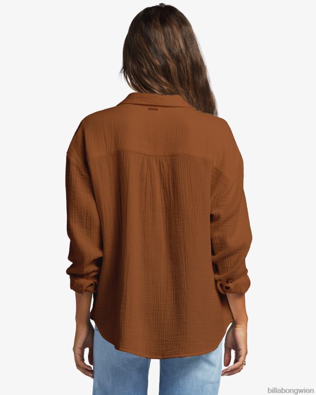 Billabong Clothing 00V681765 | Billabong direkt auf dem Langarmshirt geröstete Kokosnuss Frauen