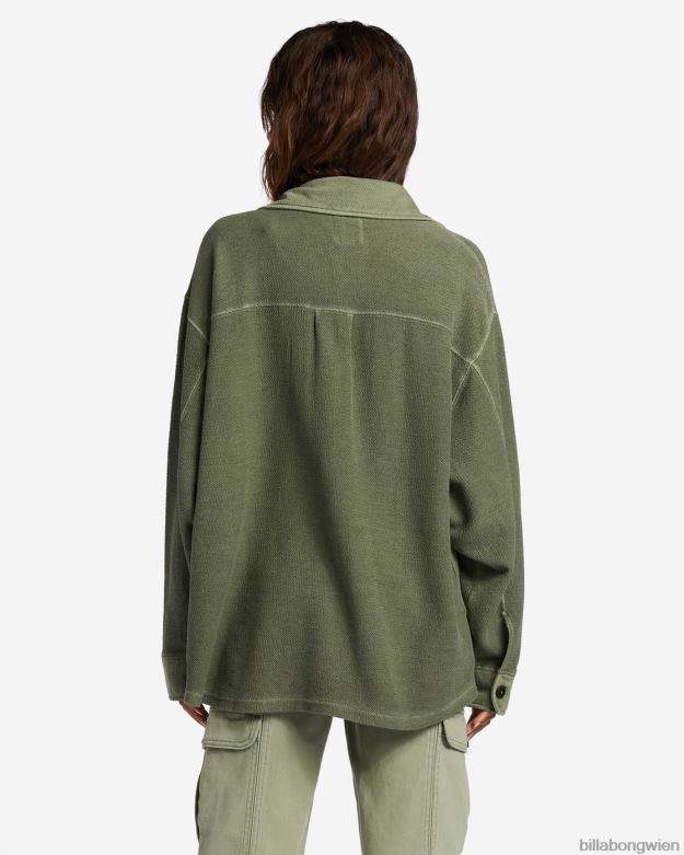 Billabong Clothing 00V681770 | Billabong Übergroßes Überhemd „anytime lite“. Liebe Armee Frauen