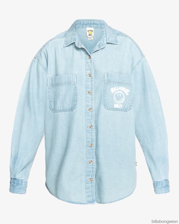 Billabong Clothing 00V681980 | Billabong Billabong x Smiley Down the Coast Langarmshirt Smiley-Waschung Frauen
