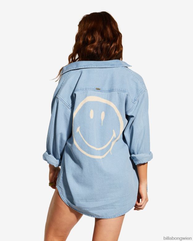 Billabong Clothing 00V681980 | Billabong Billabong x Smiley Down the Coast Langarmshirt Smiley-Waschung Frauen