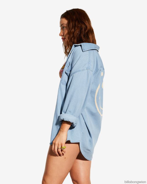 Billabong Clothing 00V681980 | Billabong Billabong x Smiley Down the Coast Langarmshirt Smiley-Waschung Frauen