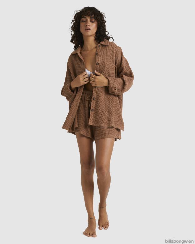 Billabong Clothing 00V682001 | Billabong auf deinem Langarmshirt fixiert Kakao Frauen