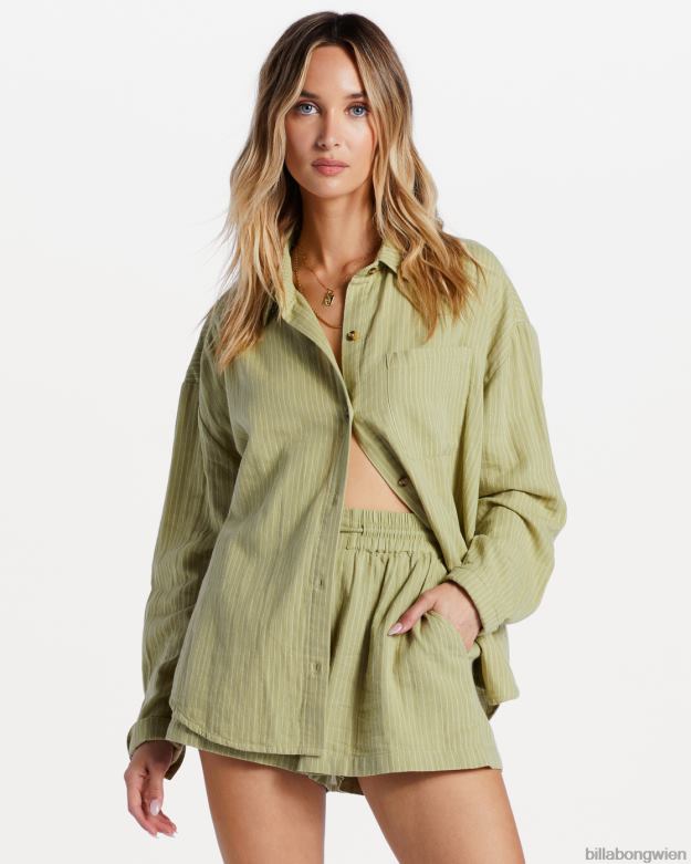 Billabong Clothing 00V682088 | Billabong direkt auf dem Langarmshirt Avocado Frauen
