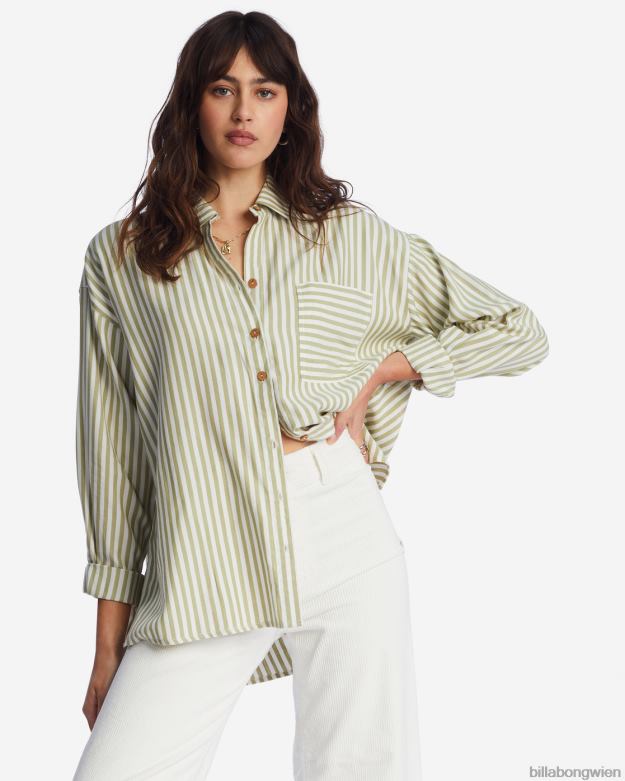 Billabong Clothing 00V682092 | Billabong im Tide Road Trippin Langarmshirt Avocado Frauen