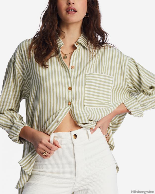 Billabong Clothing 00V682092 | Billabong im Tide Road Trippin Langarmshirt Avocado Frauen