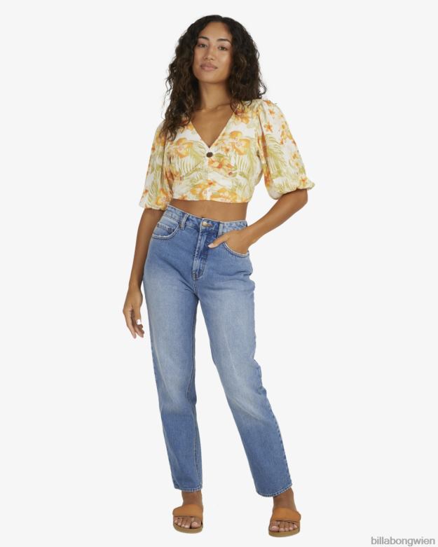 Billabong Clothing 00V682158 | Billabong Utopia-Top mit Blumenmuster Salzkristall Frauen
