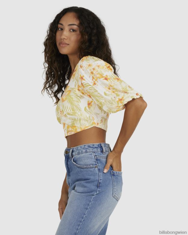 Billabong Clothing 00V682158 | Billabong Utopia-Top mit Blumenmuster Salzkristall Frauen