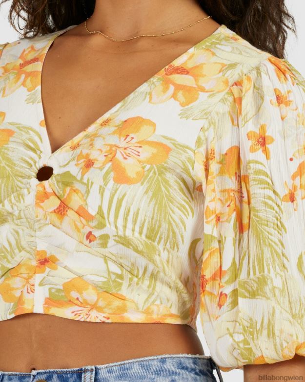 Billabong Clothing 00V682158 | Billabong Utopia-Top mit Blumenmuster Salzkristall Frauen