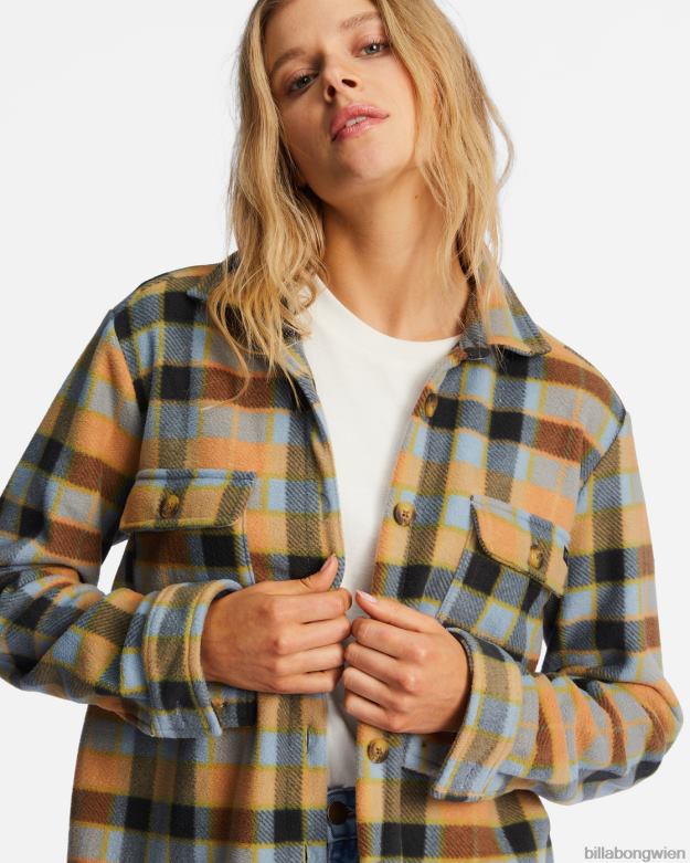 Billabong Clothing 00V682207 | Billabong A/Div Forge Fleece-Flanelljacke blauer Horizont Frauen