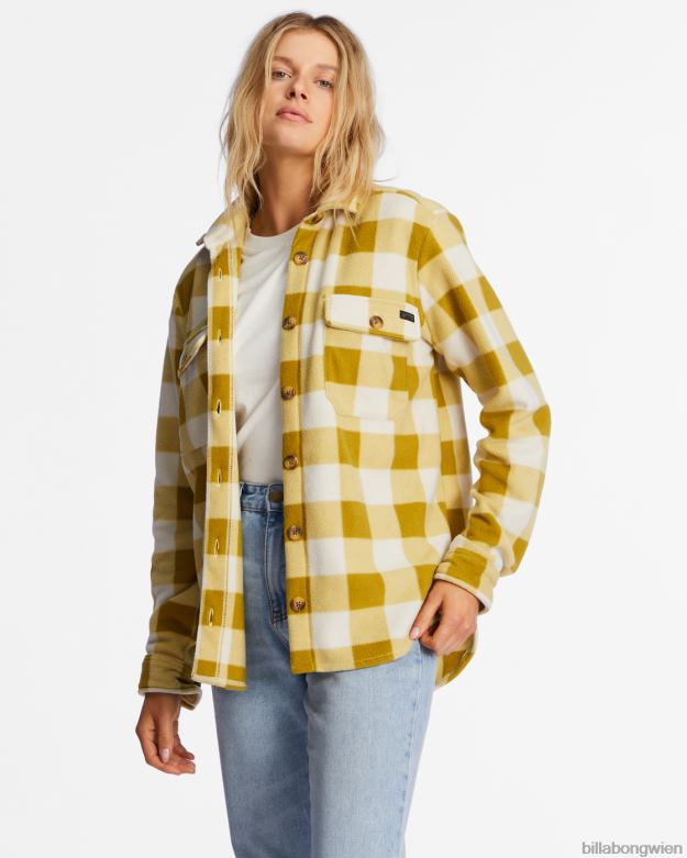 Billabong Clothing 00V682210 | Billabong A/Div Forge Fleece-Flanelljacke frisches Moos Frauen