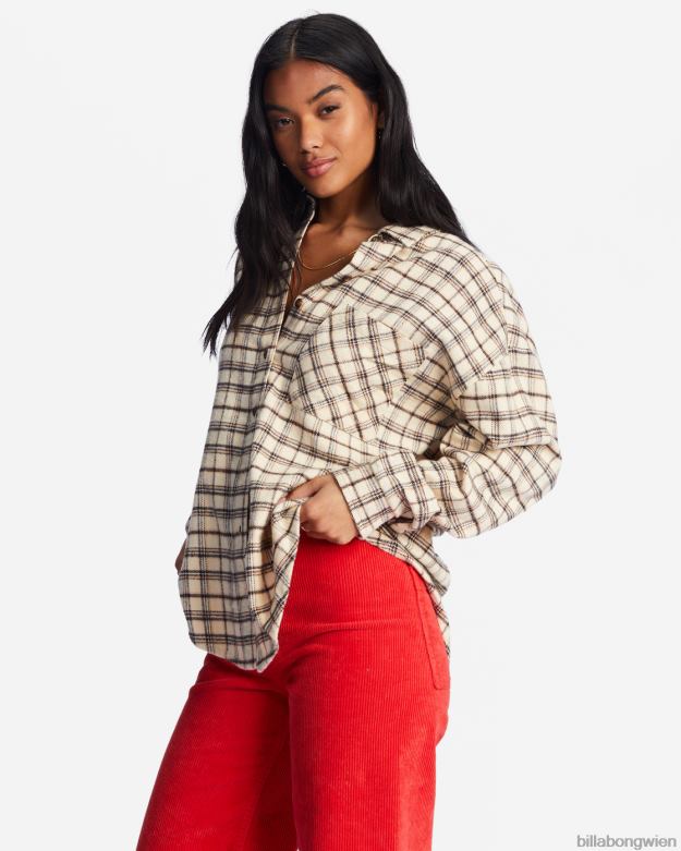 Billabong Clothing 00V682213 | Billabong Lässiges, luftiges Langarmhemd mit Knopfleiste antikweiß Frauen