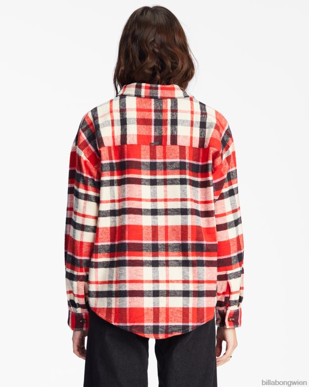 Billabong Clothing 00V682216 | Billabong Lässiges, luftiges Langarmhemd mit Knopfleiste rote Magie Frauen