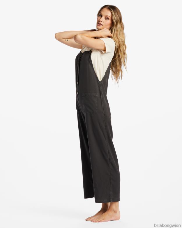 Billabong Clothing 00V681750 | Billabong Beach-Cruiser-Overall mit weitem Bein aus schwarz Frauen