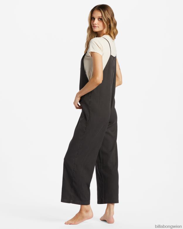 Billabong Clothing 00V681750 | Billabong Beach-Cruiser-Overall mit weitem Bein aus schwarz Frauen