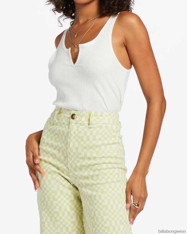 Billabong Clothing 00V681799 | Billabong Hose mit weitem Bein und Free-Fall-Print helle Limette Frauen