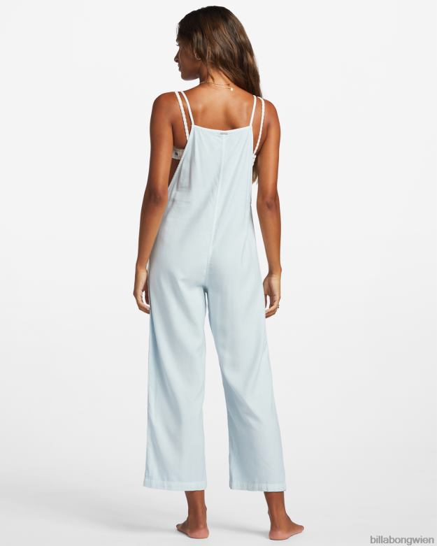Billabong Clothing 00V681821 | Billabong Beach-Cruiser-Overall mit weitem Bein helles Chambray Frauen