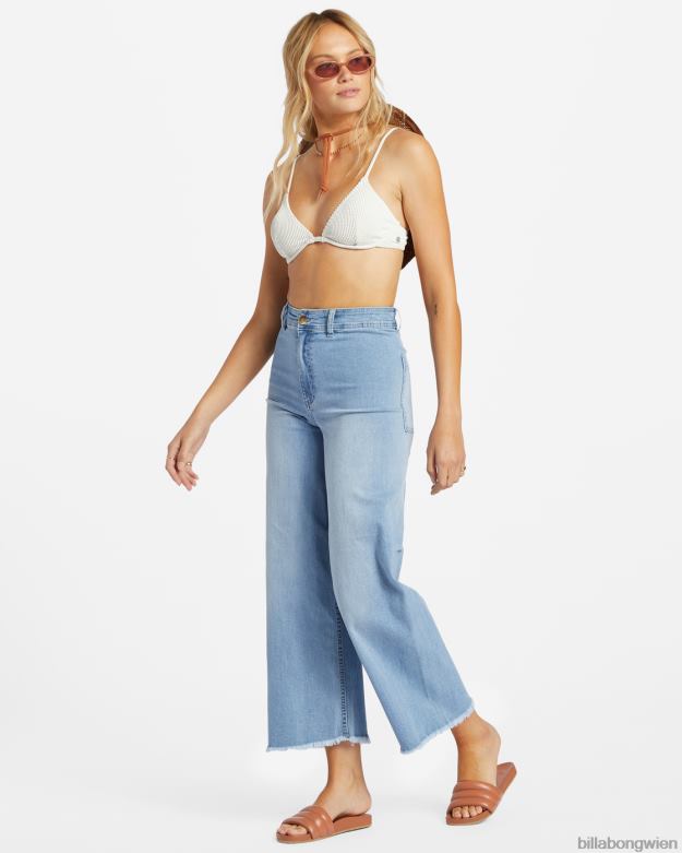 Billabong Clothing 00V681868 | Billabong Free Fall Indigo-Jeans mit weitem Bein Surfspray Frauen