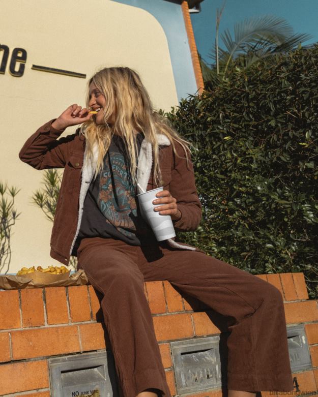 Billabong Clothing 00V681880 | Billabong Rille auf Cordhosen dunkle Schokolade Frauen