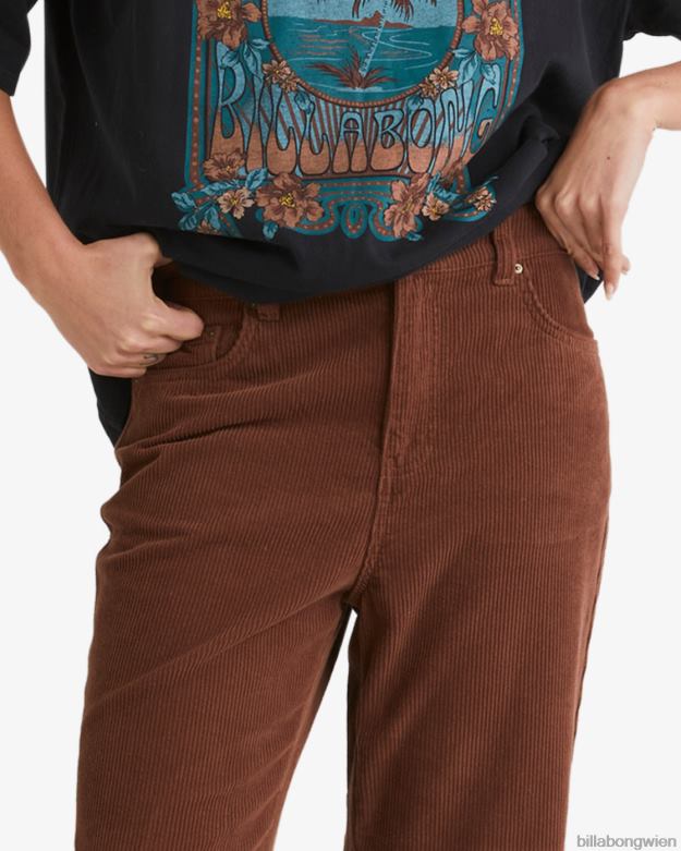 Billabong Clothing 00V681880 | Billabong Rille auf Cordhosen dunkle Schokolade Frauen