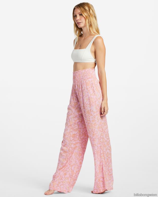 Billabong Clothing 00V681890 | Billabong New Waves 2 Hose mit weitem Bein Rosa Spuren Frauen
