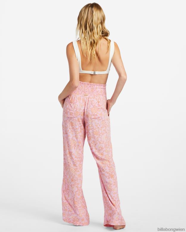 Billabong Clothing 00V681890 | Billabong New Waves 2 Hose mit weitem Bein Rosa Spuren Frauen