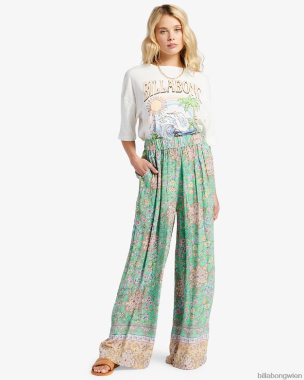 Billabong Clothing 00V681900 | Billabong La Mer-Hose mit weitem Bein Grün Frauen