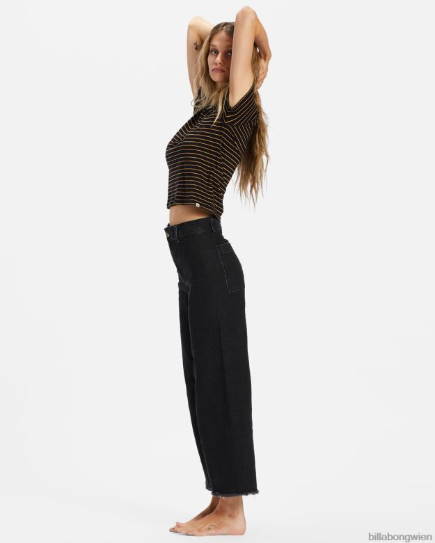 Billabong Clothing 00V681929 | Billabong Free-Fall-Hose mit weitem Bein Schwarz Frauen