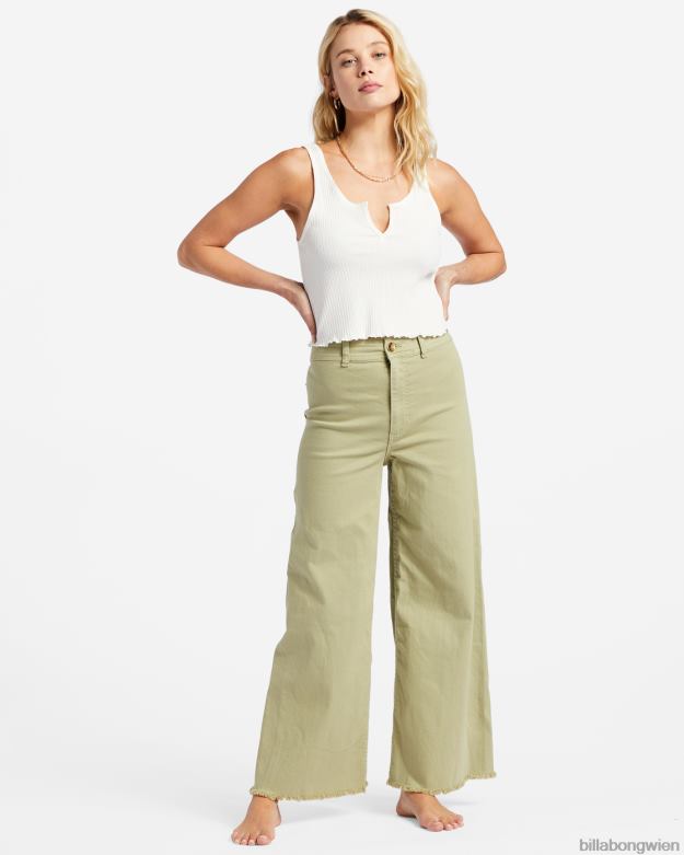 Billabong Clothing 00V681943 | Billabong Free-Fall-Hosen mit hoher Taille Avocado Frauen