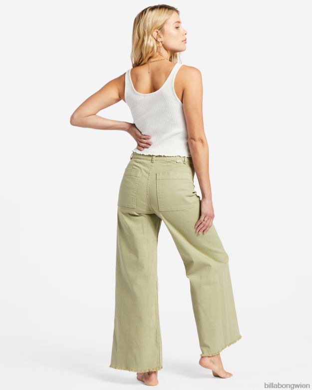 Billabong Clothing 00V681943 | Billabong Free-Fall-Hosen mit hoher Taille Avocado Frauen