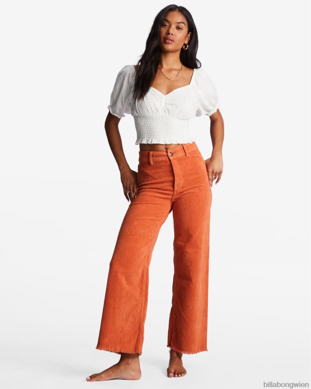 Billabong Clothing 00V681966 | Billabong Free-Fall-Hose mit weitem Bein Ziegel Frauen
