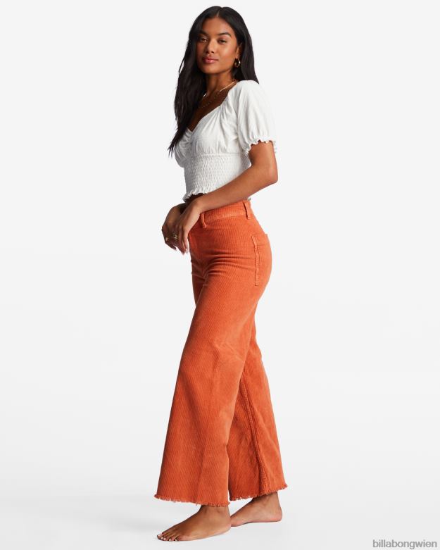 Billabong Clothing 00V681966 | Billabong Free-Fall-Hose mit weitem Bein Ziegel Frauen