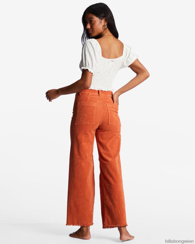 Billabong Clothing 00V681966 | Billabong Free-Fall-Hose mit weitem Bein Ziegel Frauen