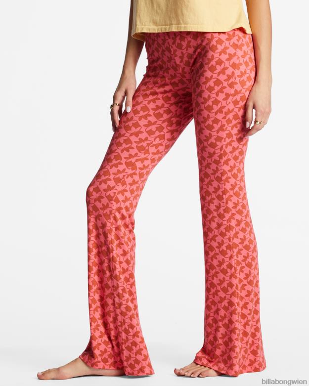 Billabong Clothing 00V681968 | Billabong Sundown-Schlaghose mit hoher Taille Korallenschwarm Frauen