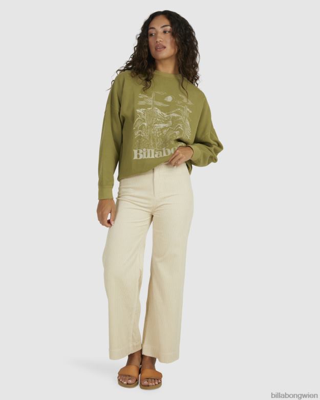 Billabong Clothing 00V681979 | Billabong Bonbonfarbene Cordhose weißer Sand Frauen
