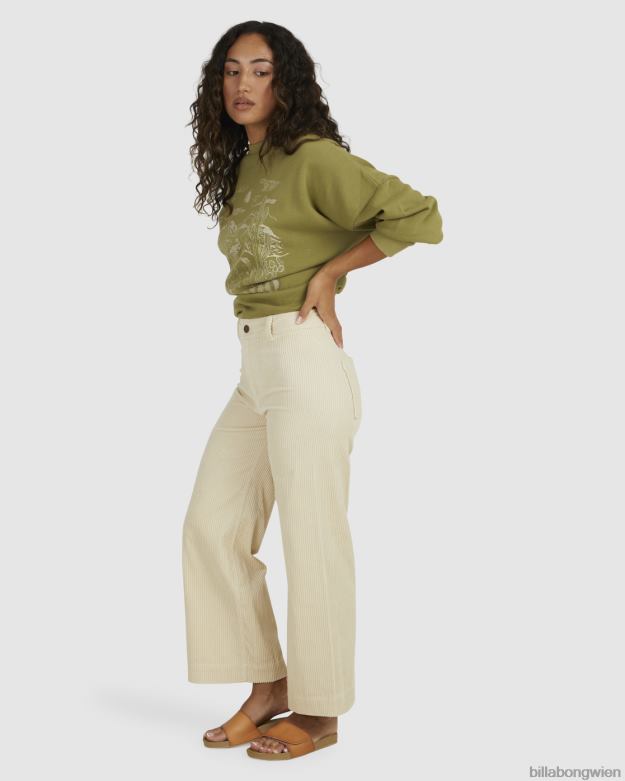 Billabong Clothing 00V681979 | Billabong Bonbonfarbene Cordhose weißer Sand Frauen