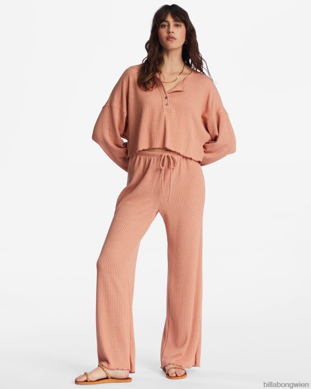 Billabong Clothing 00V682137 | Billabong So einfach sind gemütliche Lounge-Hosen gewaschener Ziegelstein Frauen