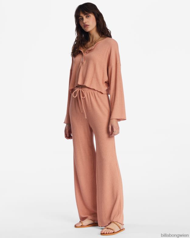 Billabong Clothing 00V682137 | Billabong So einfach sind gemütliche Lounge-Hosen gewaschener Ziegelstein Frauen