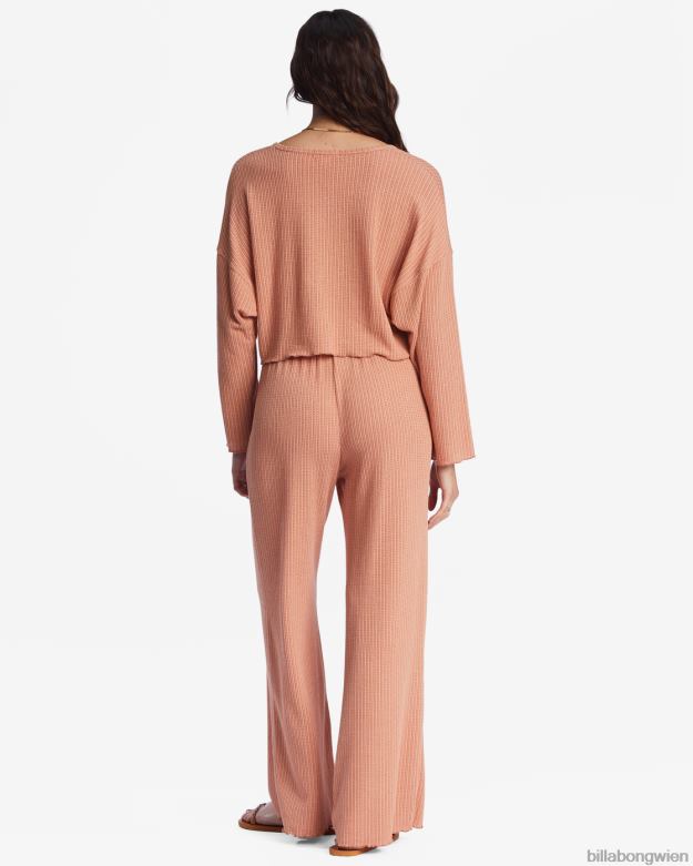 Billabong Clothing 00V682137 | Billabong So einfach sind gemütliche Lounge-Hosen gewaschener Ziegelstein Frauen