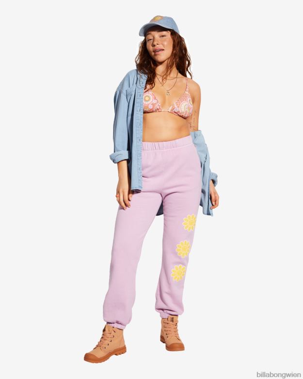 Billabong Clothing 00V682206 | Billabong Billabong x Smiley Happy Saturday Jogginghose Dame Lavendel Frauen