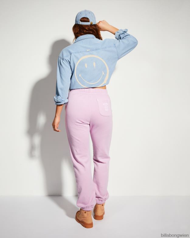 Billabong Clothing 00V682206 | Billabong Billabong x Smiley Happy Saturday Jogginghose Dame Lavendel Frauen