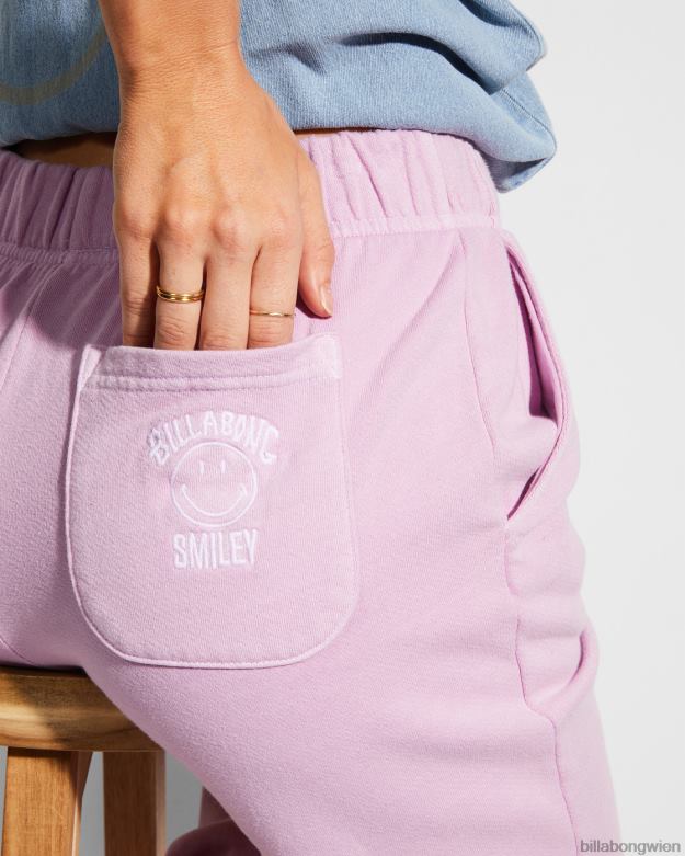 Billabong Clothing 00V682206 | Billabong Billabong x Smiley Happy Saturday Jogginghose Dame Lavendel Frauen
